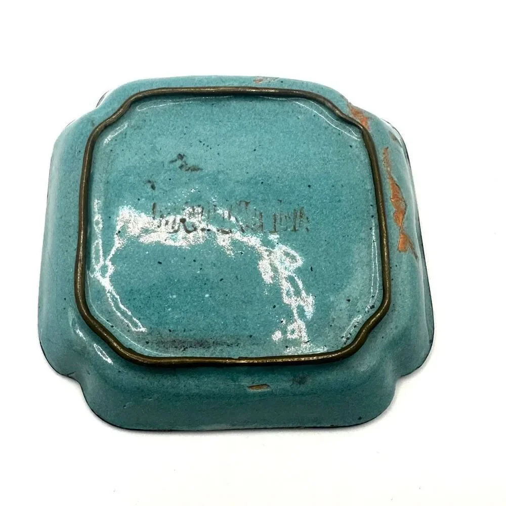Cloisonné enamel Chinese trinket tray cloisonné enamel